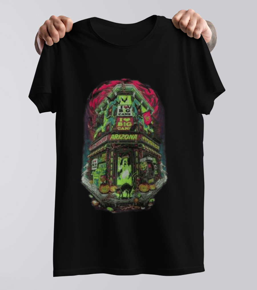 Arizona Black Haunted Big Cans Halloween Bodega Spooky Long Sleeve T-Shirt