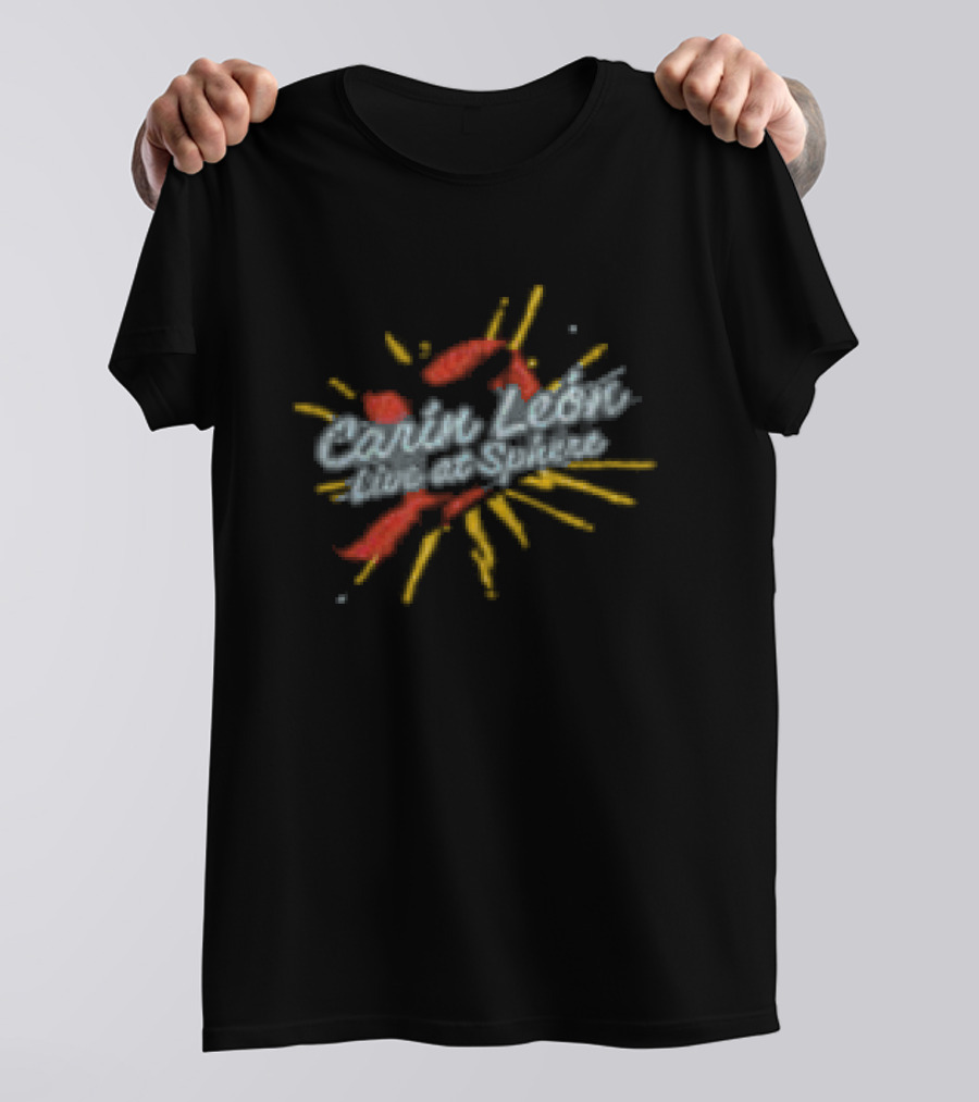 Carin Leon Store De Sonora Para El Mundo Sphere Black Text Burst T-Shirt