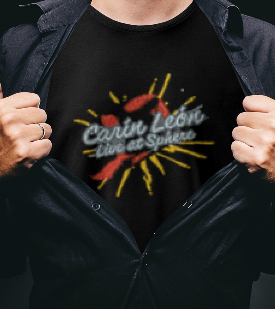 Carin Leon Store De Sonora Para El Mundo Sphere Black Text Burst T-Shirt