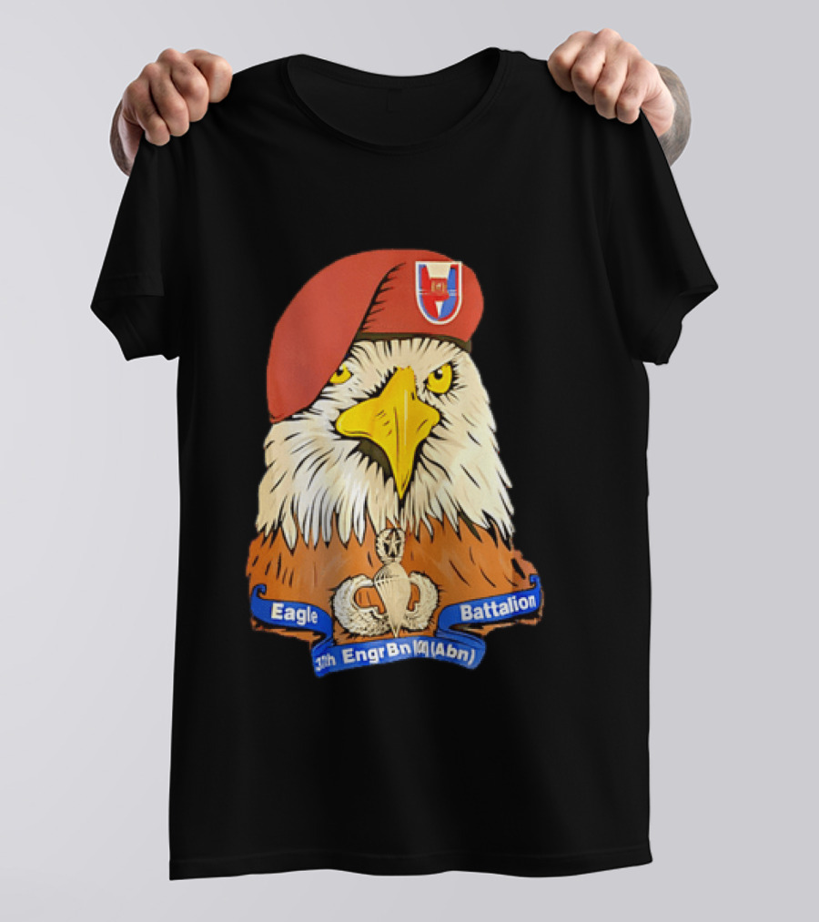 Eagle Battalion 37th Engr Bn Abn Airborne Insignia T-Shirt