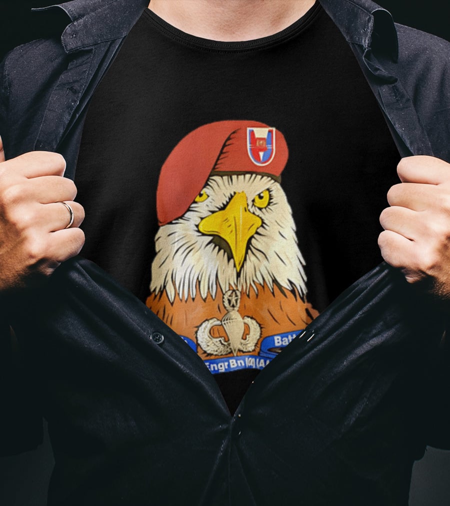 Eagle Battalion 37th Engr Bn Abn Airborne Insignia T-Shirt