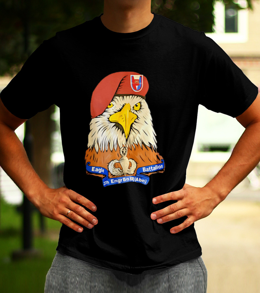 Eagle Battalion 37th Engr Bn Abn Airborne Insignia T-Shirt