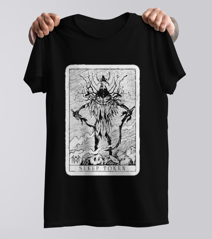 Sleep Token Vertebrae 33 Tarot Card Style Monstrous Figure T-Shirt