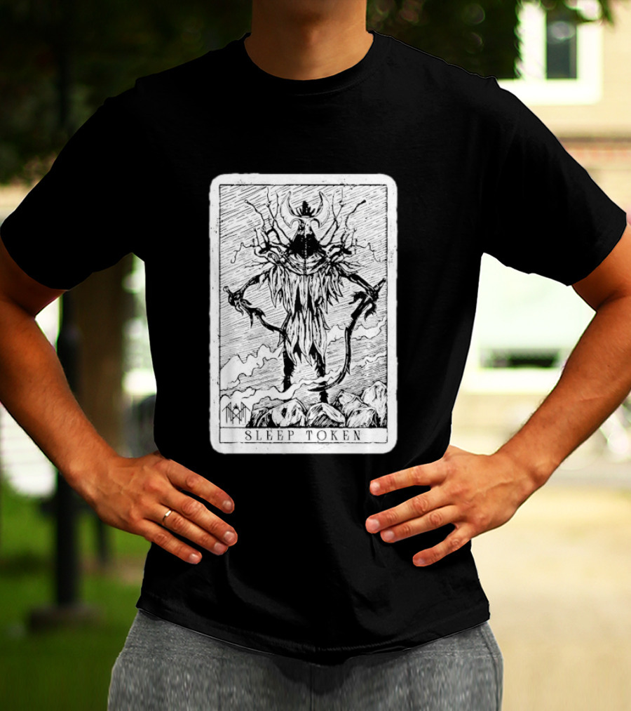 Sleep Token Vertebrae 33 Tarot Card Style Monstrous Figure T-Shirt