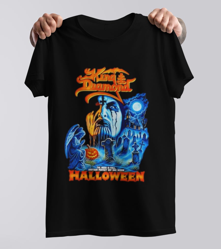 King Diamond The Moon Is Full Another Perfect Day Has Begun Halloween T-Shirt