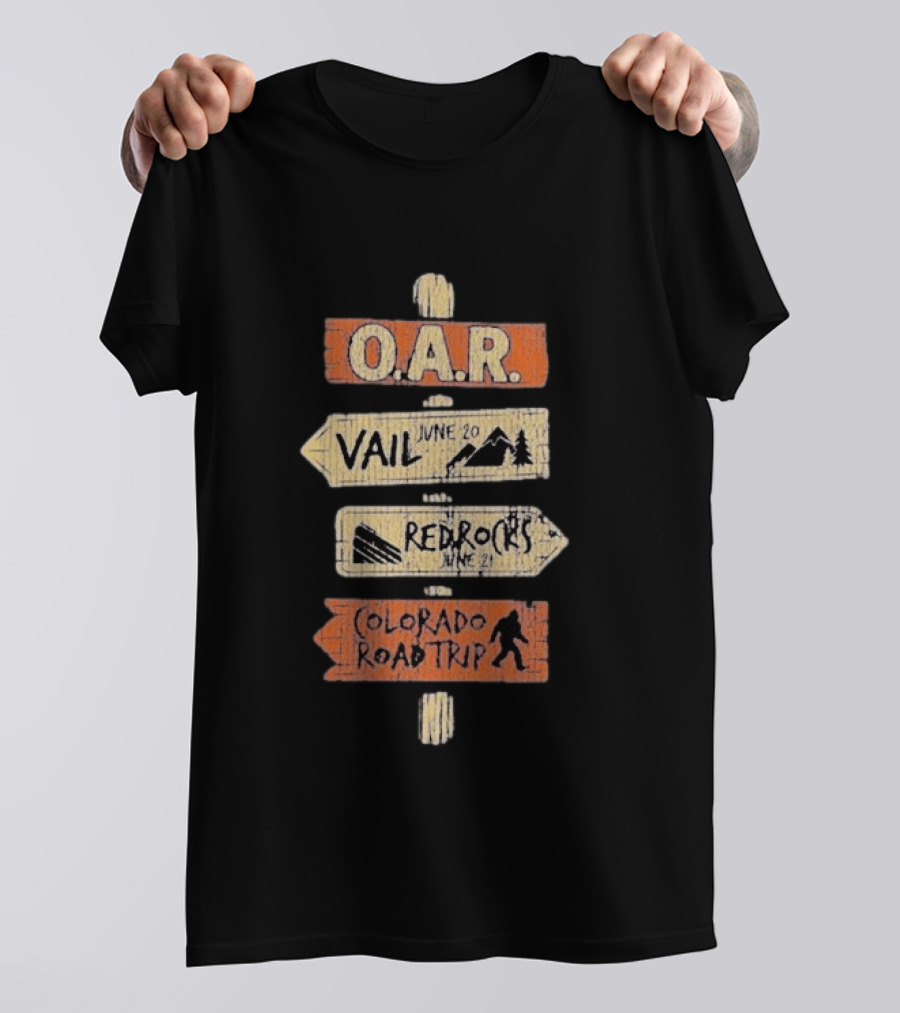 O.A.R. Vail June 20 Red Rocks June 21 Colorado Road Trip T-Shirt