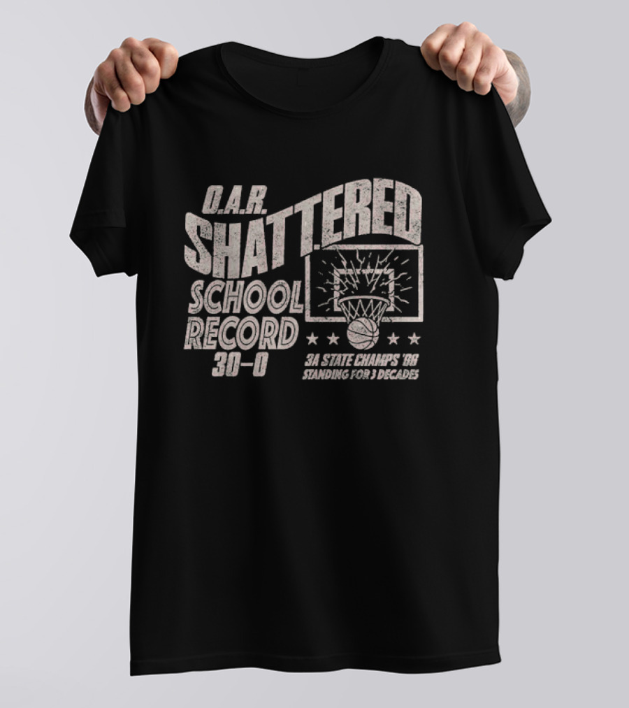 D.A.R. Shattered School Record Basketball 3A State Champs 2023 T-Shirt