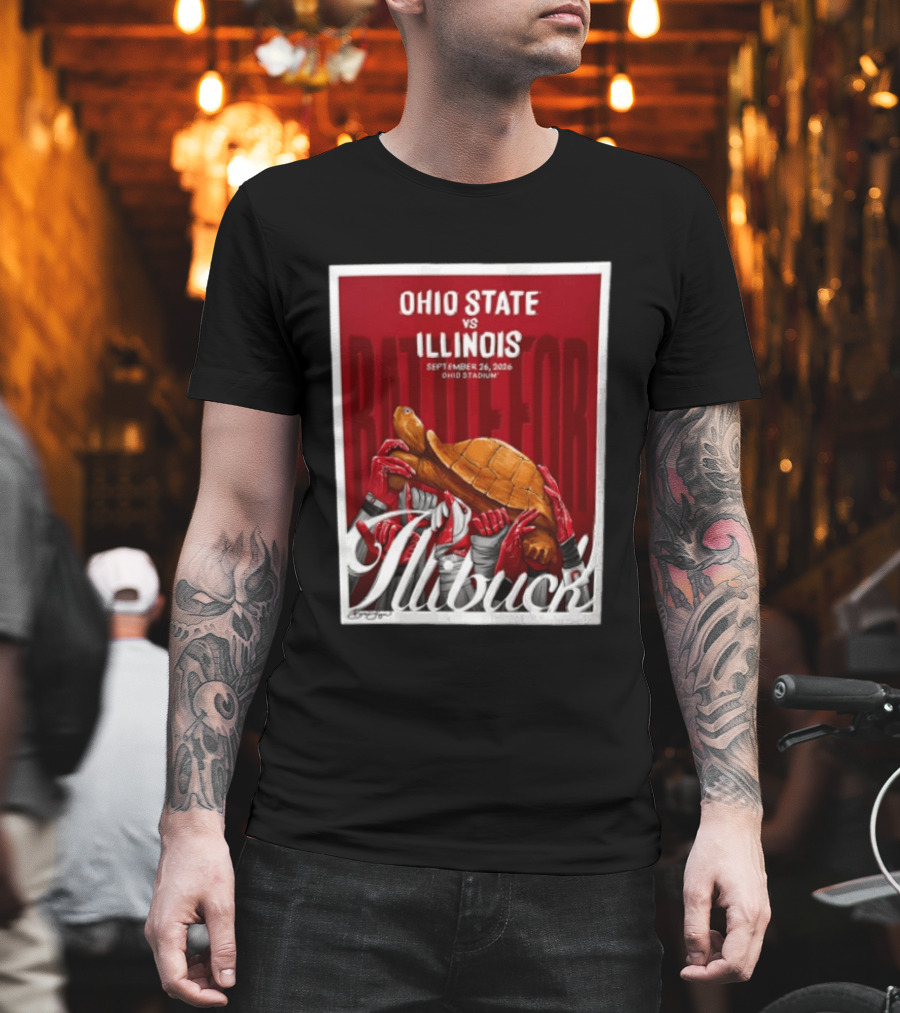 Ohio State Vs Illinois September 2026 Battle For Illibuck Ohio Stadium T-Shirt