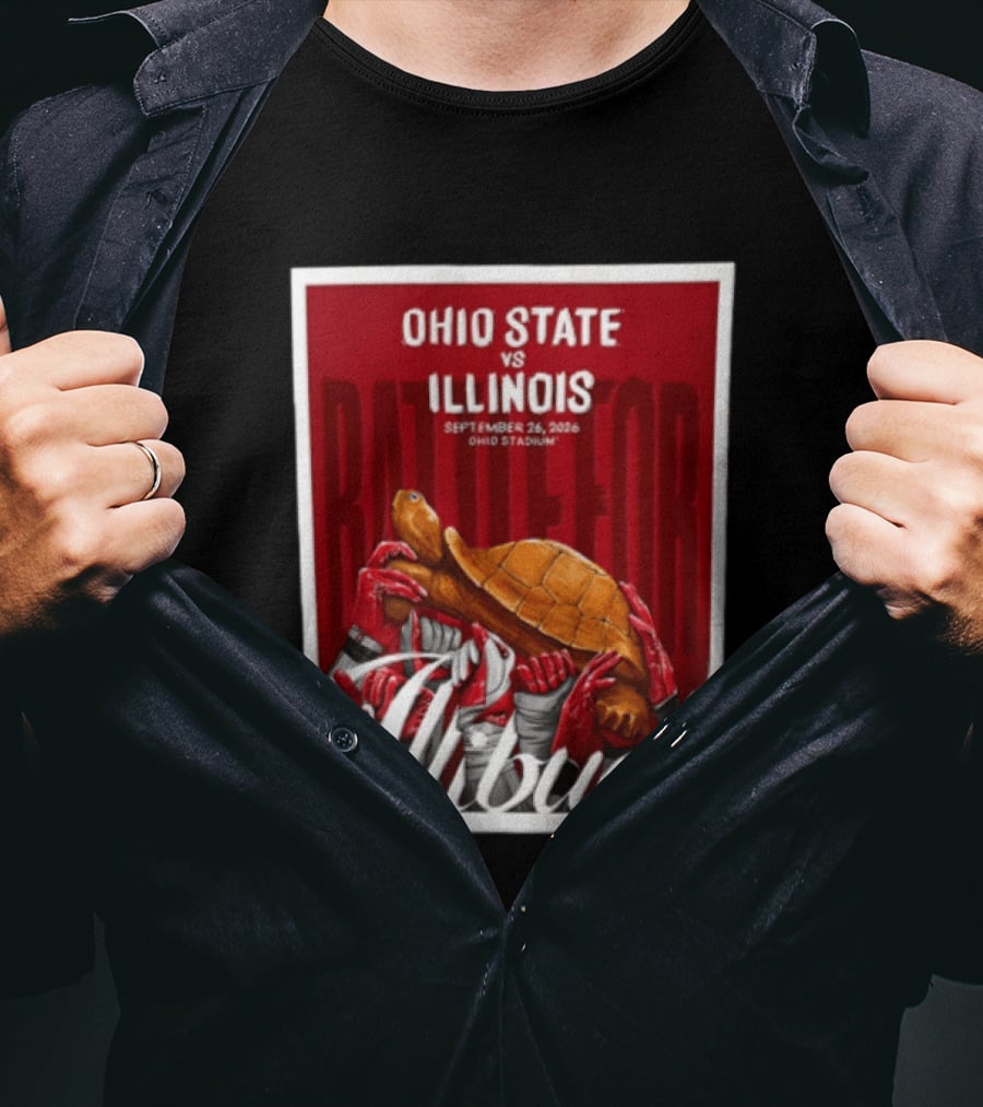 Ohio State Vs Illinois September 2026 Battle For Illibuck Ohio Stadium T-Shirt