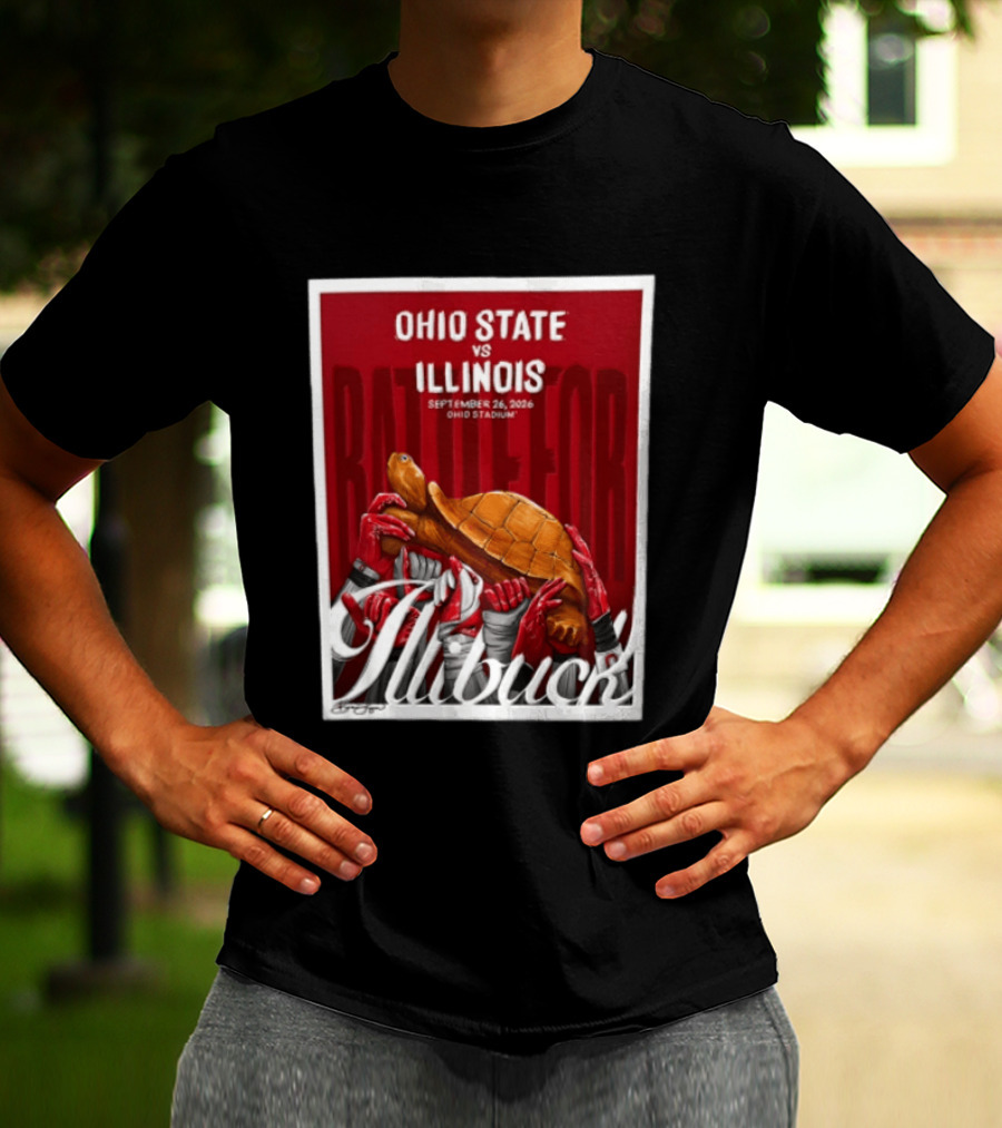 Ohio State Vs Illinois September 2026 Battle For Illibuck Ohio Stadium T-Shirt
