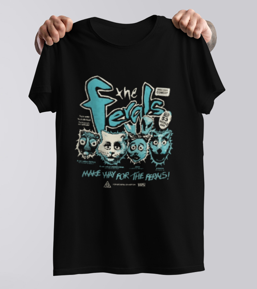 The Ferals Rattus Mixy Modiguana Make Way Comedy Vhs Video Easy T-Shirt