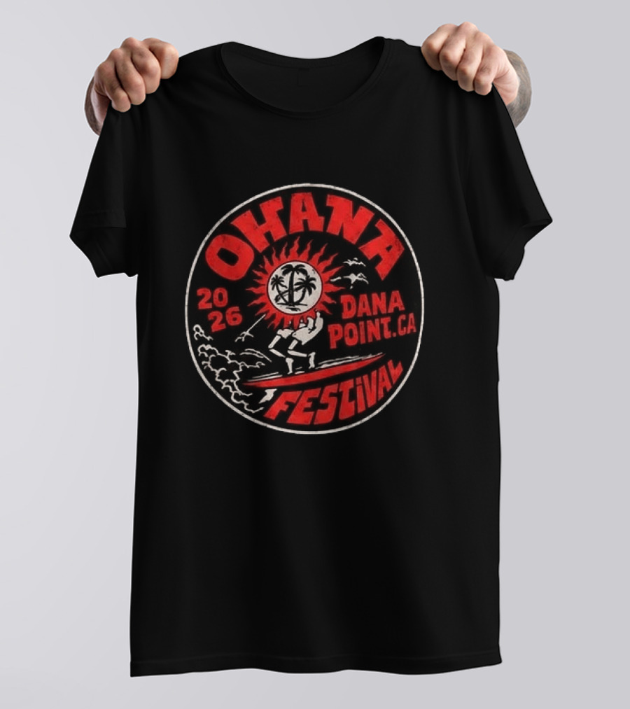 Ohana Festival 2026 Dana Point California Sunny Surfer T-Shirt