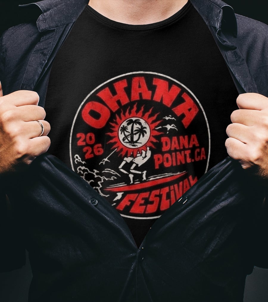 Ohana Festival 2026 Dana Point California Sunny Surfer T-Shirt