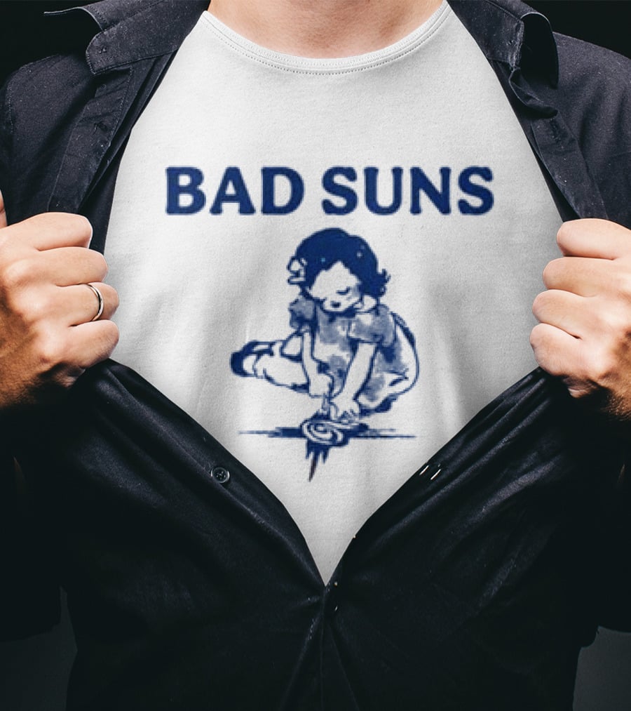 Bad Suns Doodle Girl Raglan Baby Crop T-Shirt