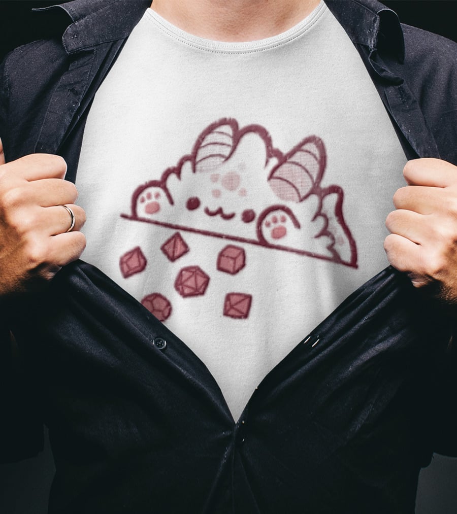 Bongo Cat Dnd Adventure Dice Fantasy T-Shirt