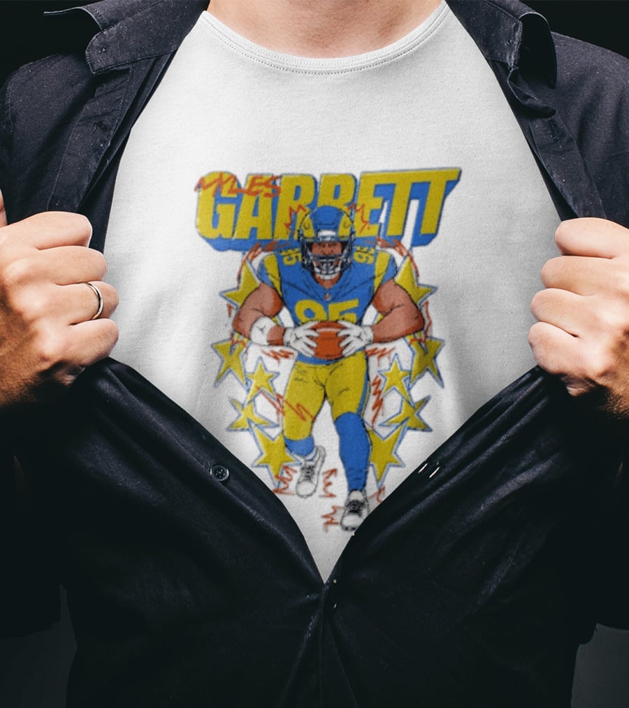 Myles Garrett Football Star Number 95 Cold World Hardcore T-Shirt