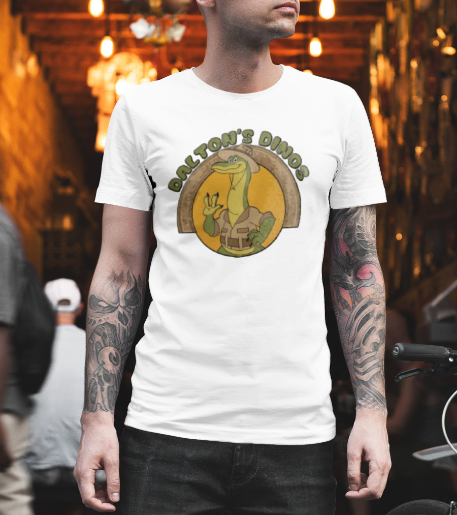 Dalton's Dino's Cartoon Dinosaur Safari Adventure Outfit T-Shirt