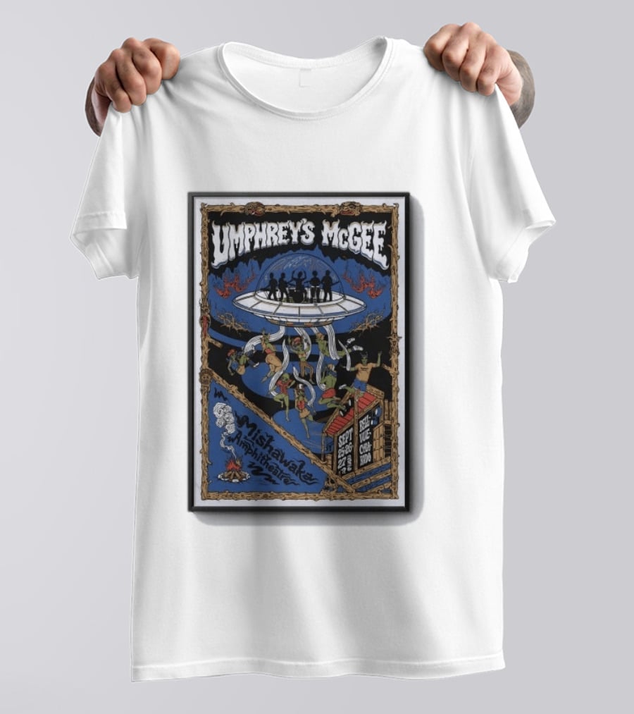 Umphrey's McGee Mishawaka Amphitheatre September 26 28 2026 Alien T-Shirt