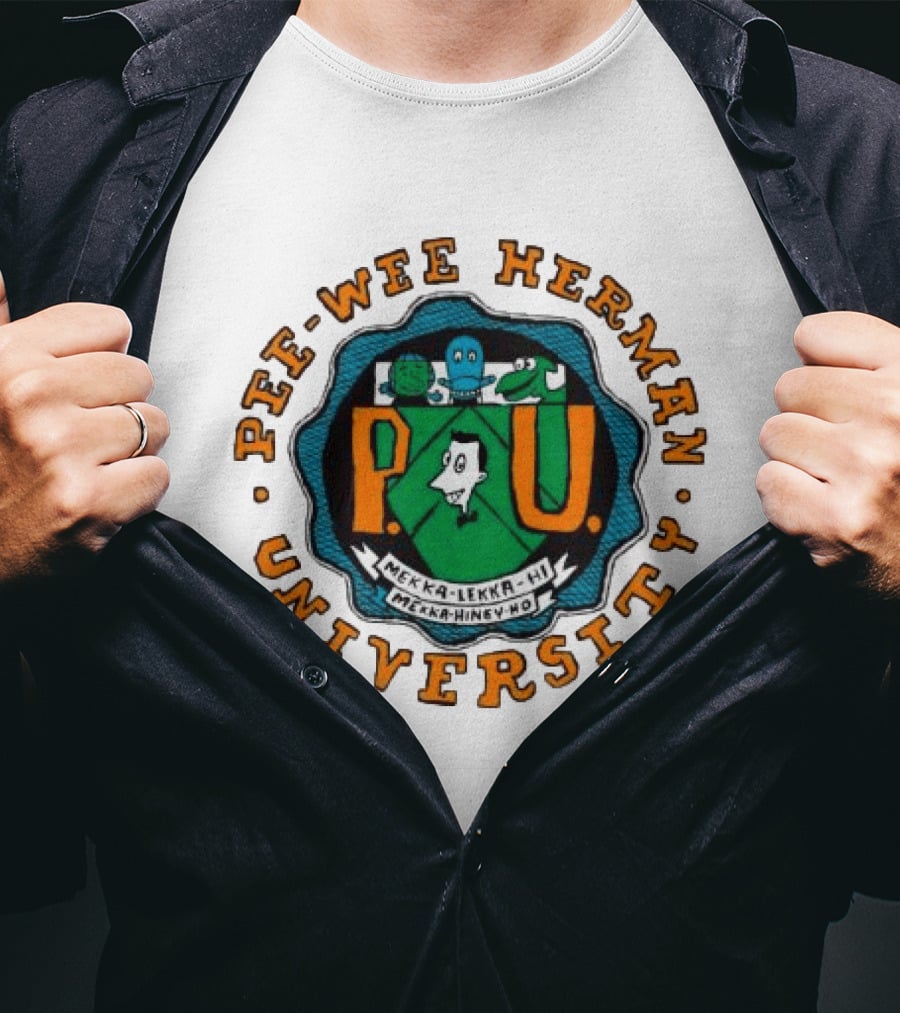 Retrokid Shop Pee Wee Herman University Mekka Lekka Hi Mekka Hiney Ho Crewneck T-Shirt