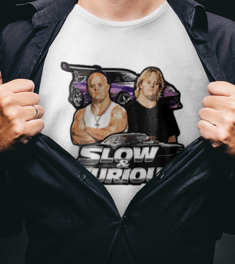 Slow & Curious Duo With Sports Cars And Menacing Muscle Cars T-Shirt