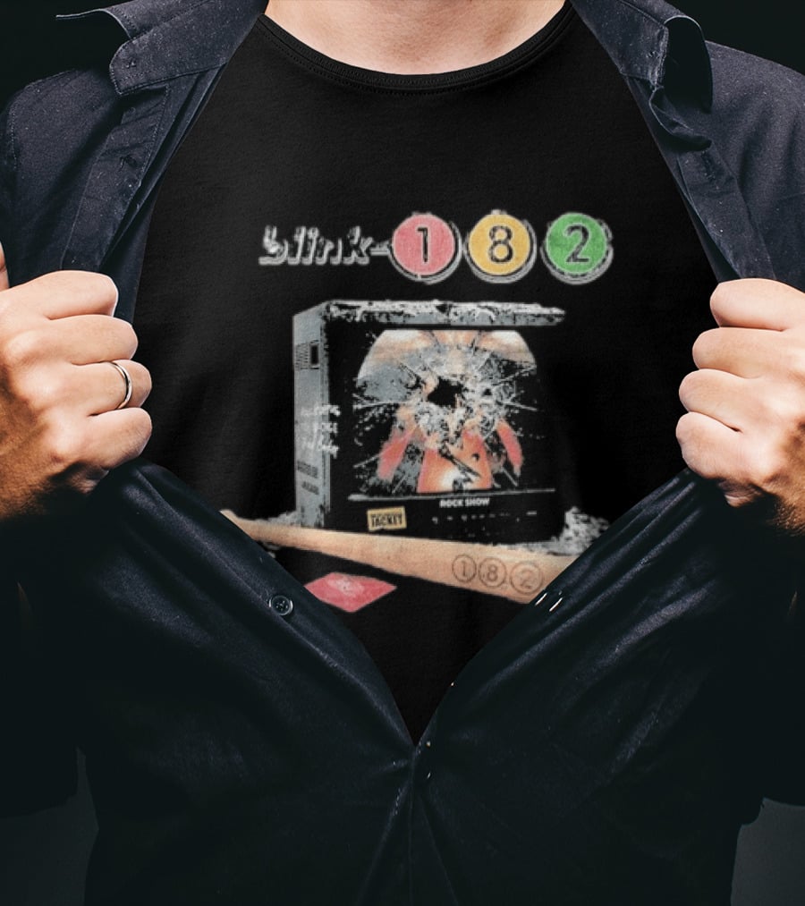 Blink 182 Take Off Your Pants And Jacket Rock Show TV Smash 182 Baseball Bat T-Shirt