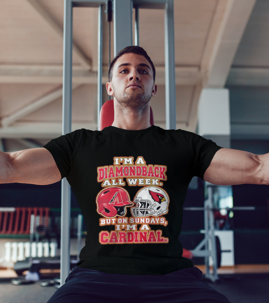 I'm A Diamondback All Week But On Sundays I'm A Cardinal Helmet T-Shirt