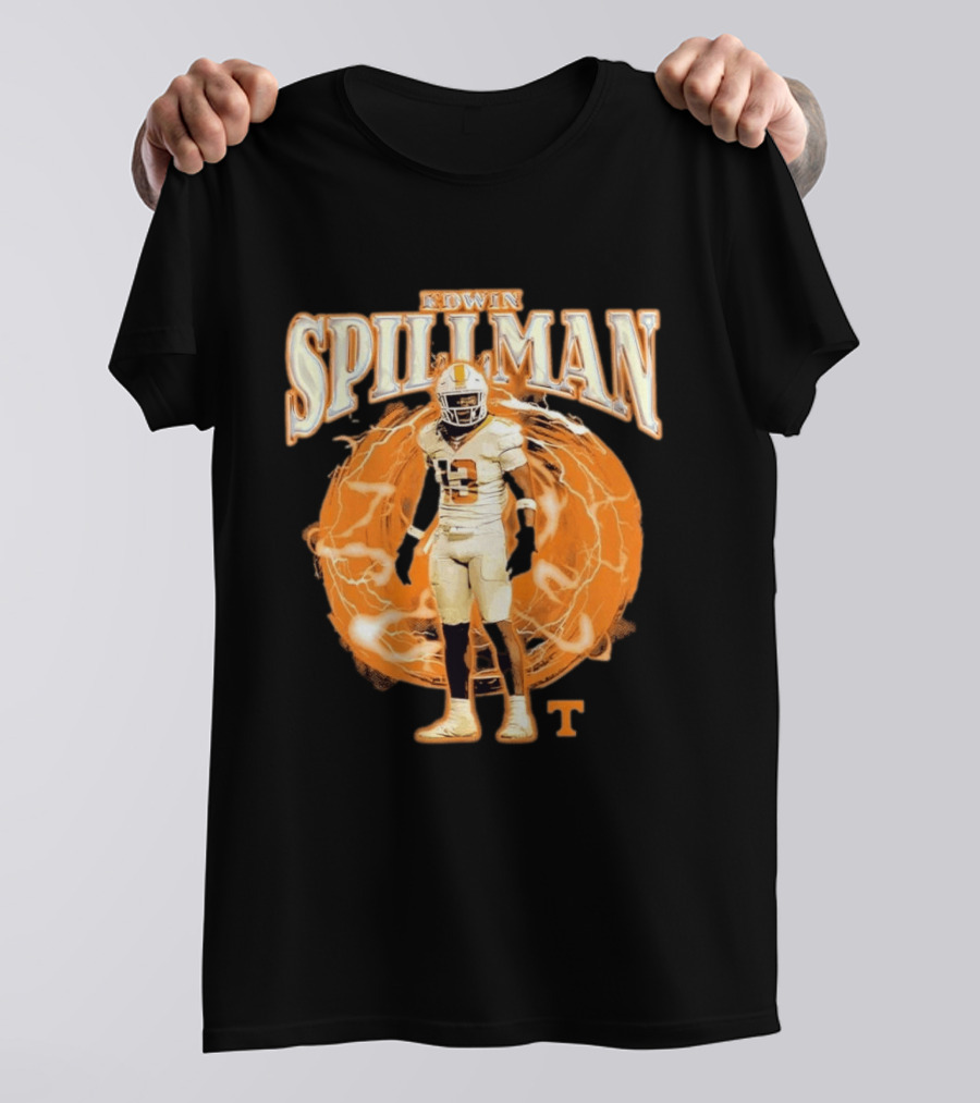Tennessee Volunteers Edwin Spillman No 13 Football Collage T-Shirt
