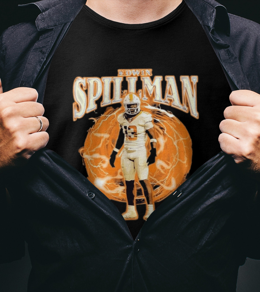 Tennessee Volunteers Edwin Spillman No 13 Football Collage T-Shirt