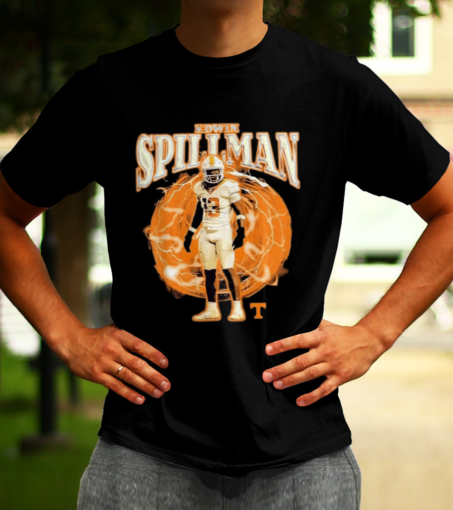 Tennessee Volunteers Edwin Spillman No 13 Football Collage T-Shirt