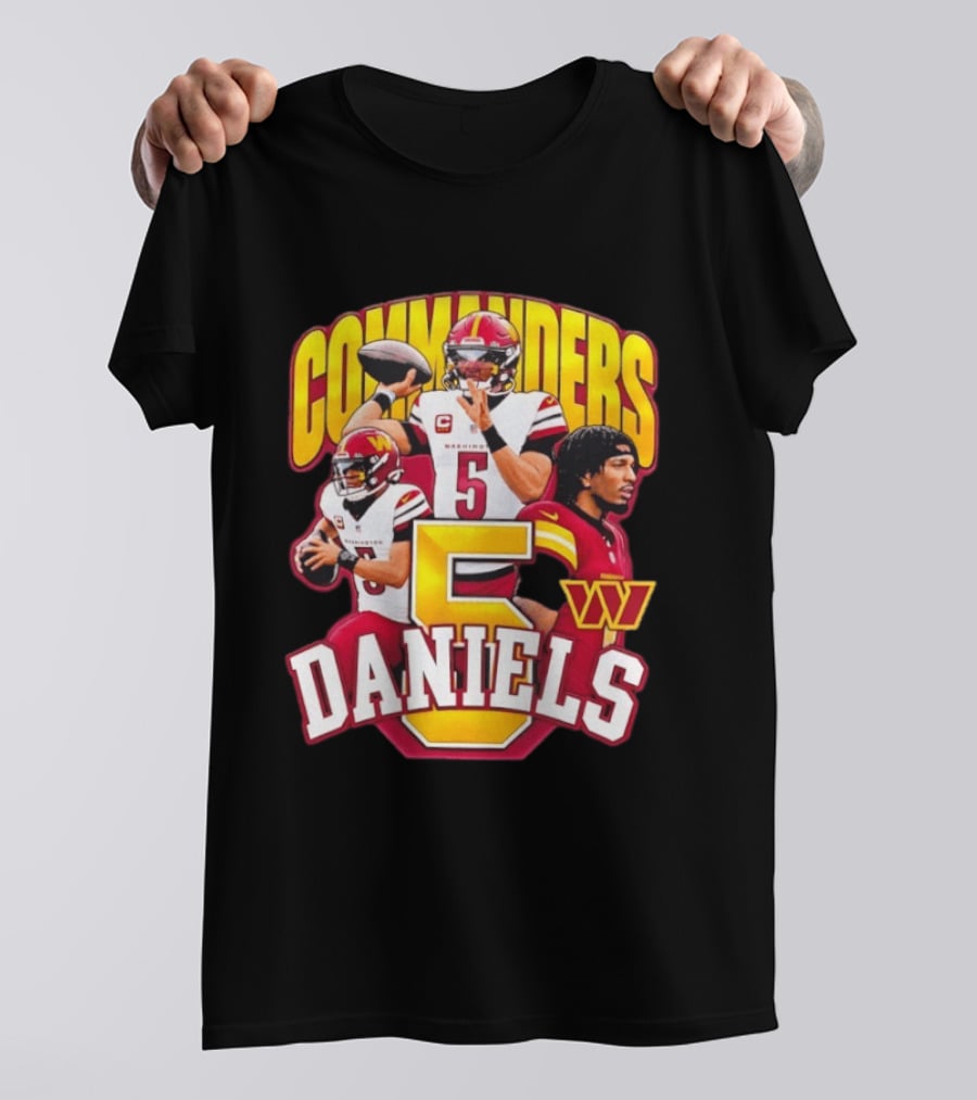 Commanders Jayden Daniels 5 Washington Football T-Shirt