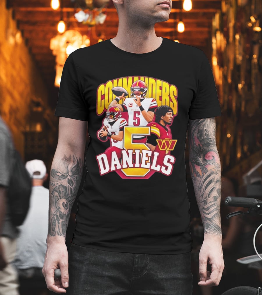 Commanders Jayden Daniels 5 Washington Football T-Shirt