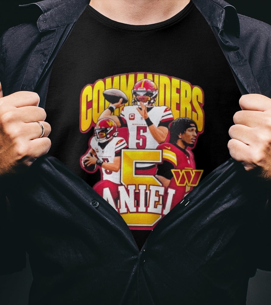 Commanders Jayden Daniels 5 Washington Football T-Shirt