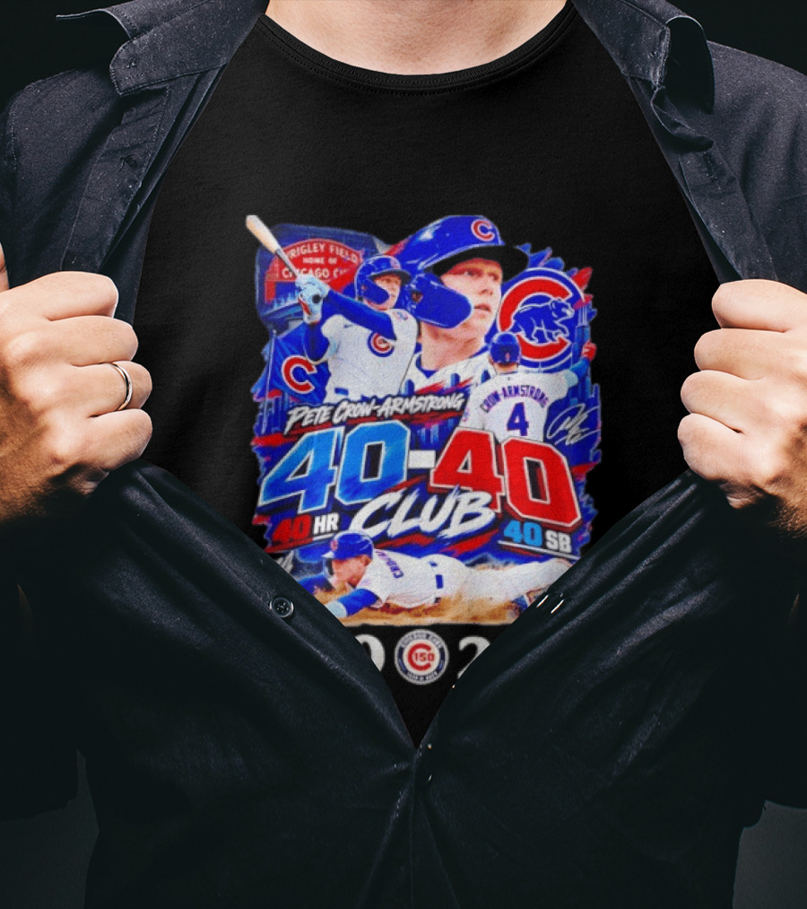 Pete Crow Armstrong 40HR 40SB Club Chicago Cubs 2026 T-Shirt