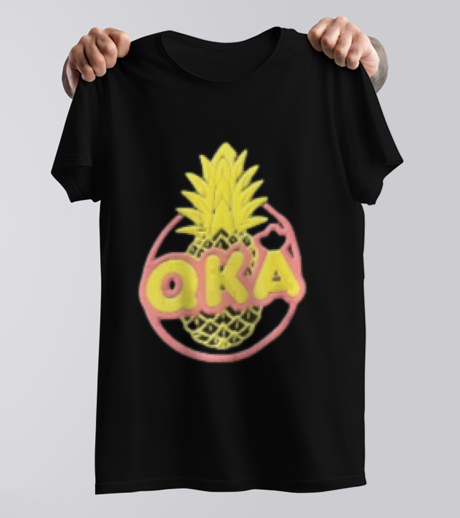 QKA Yellow Pineapple Inside Red Circle T-Shirt