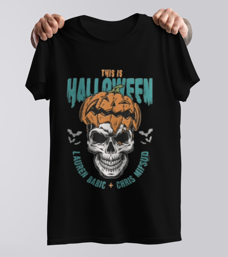 Lauren Babic Chris Mifsud This Is Halloween Pumpkin Skull T-Shirt