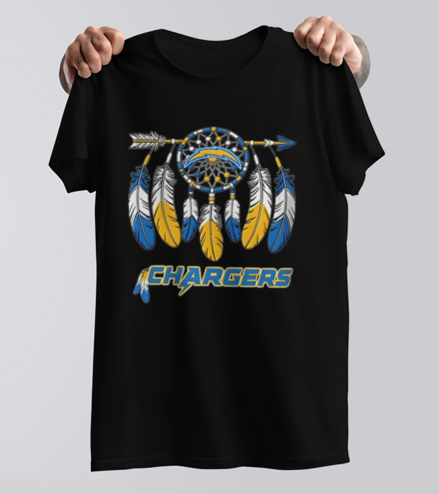 Los Angeles Chargers Dreamcatcher Feathers T-Shirt