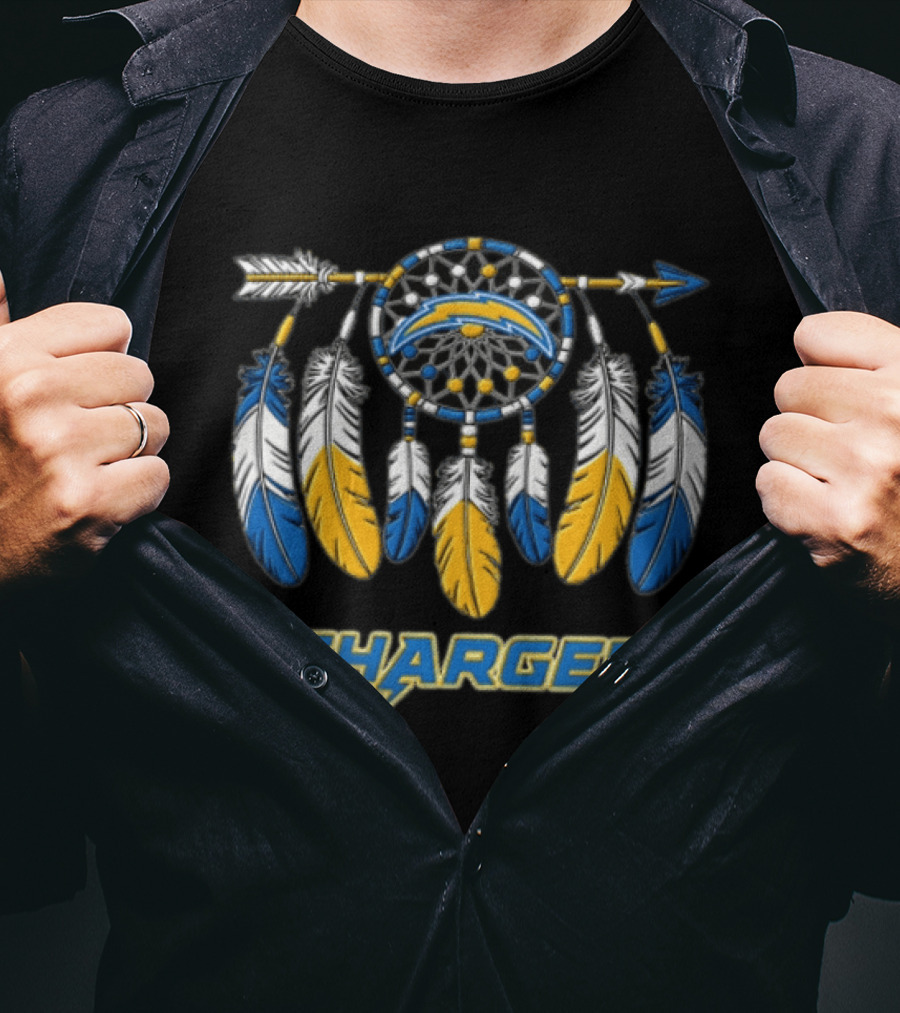 Los Angeles Chargers Dreamcatcher Feathers T-Shirt