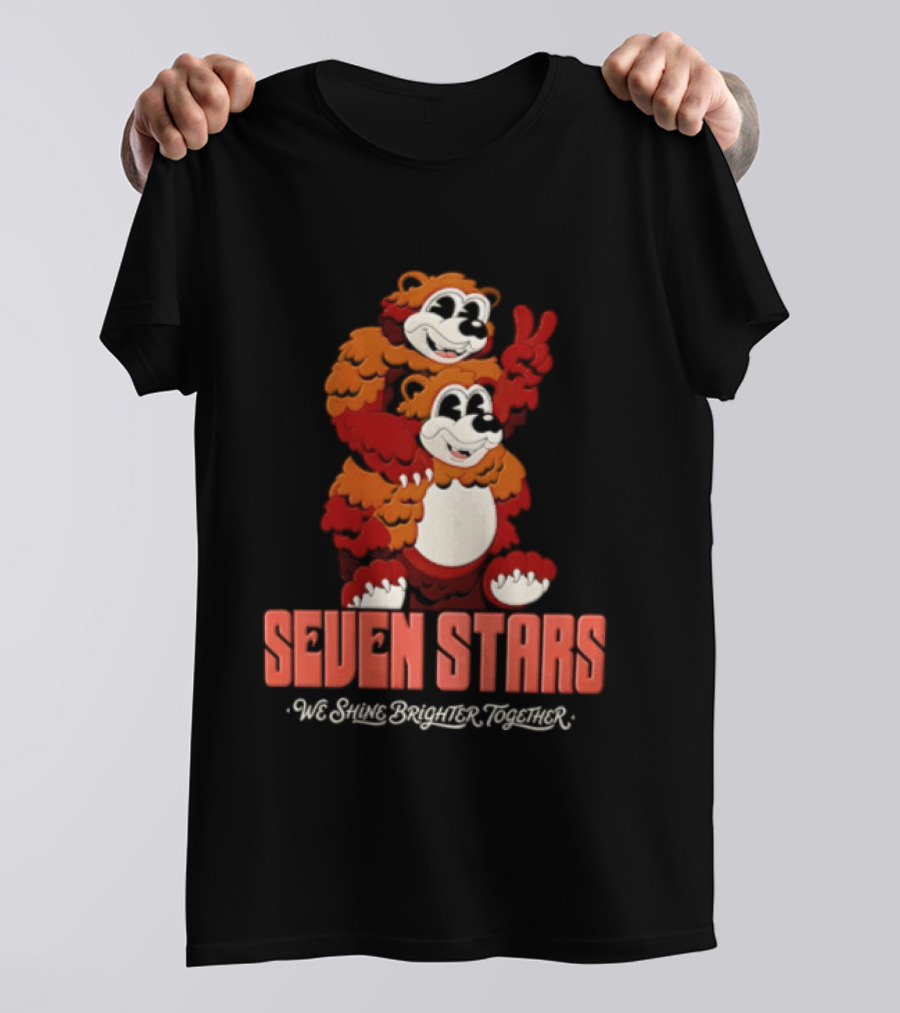 Seven Stars Piggy Back Bears We Grant Dragon Power T-Shirt