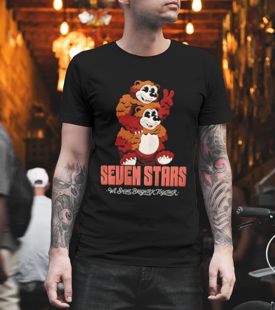 Seven Stars Piggy Back Bears We Grant Dragon Power T-Shirt