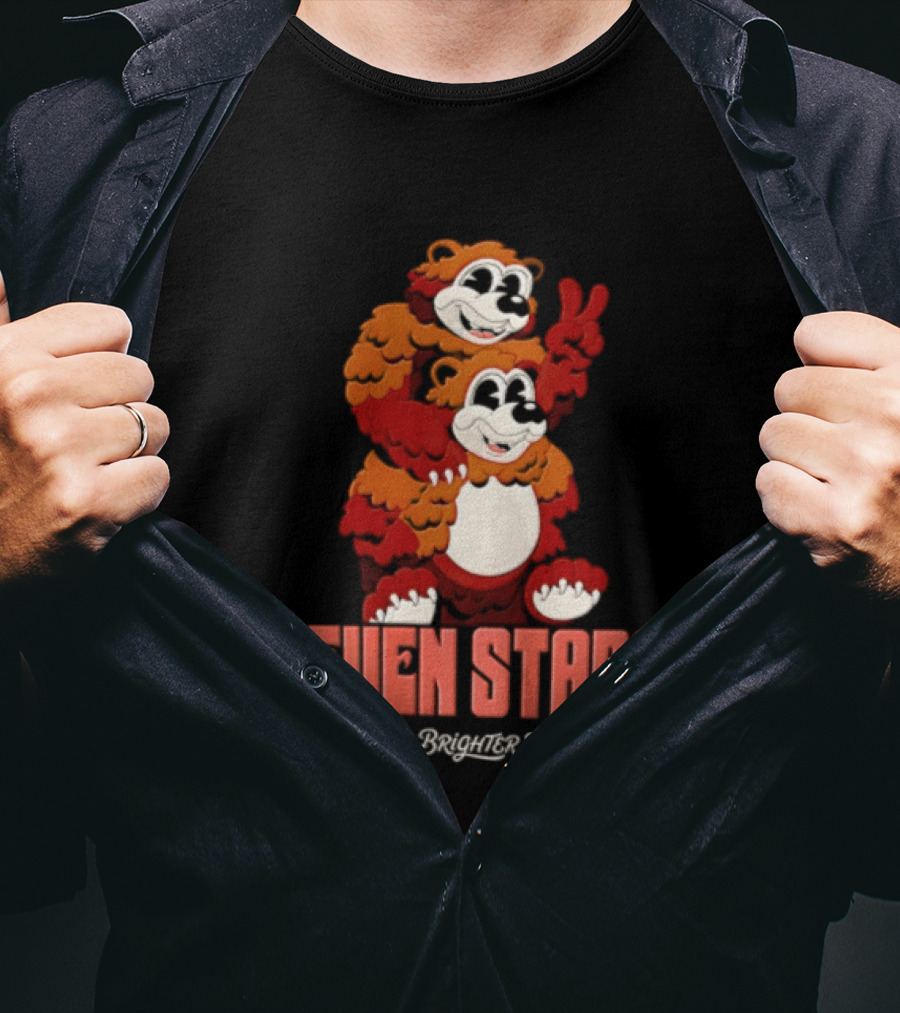 Seven Stars Piggy Back Bears We Grant Dragon Power T-Shirt