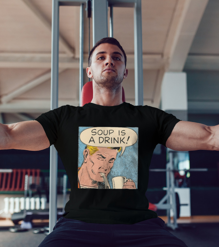 Soup Is A Drink Comic Panel T-Shirt