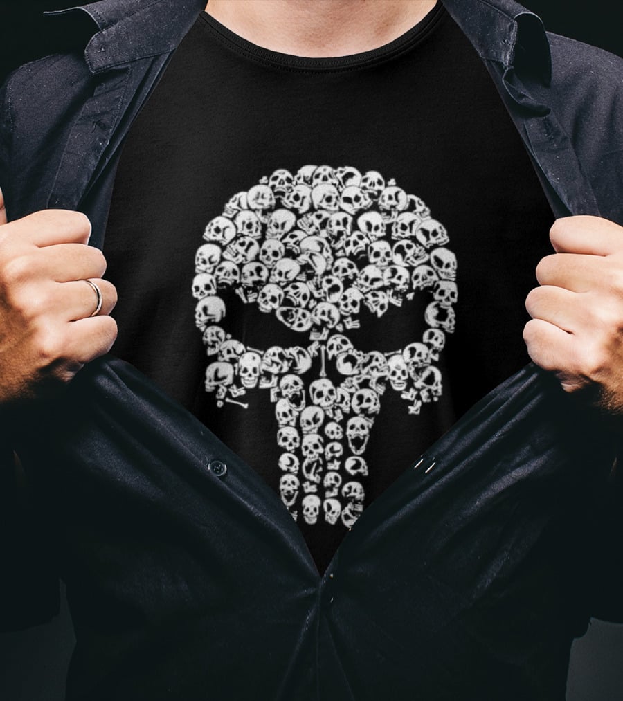 The Punisher Skull Made Of Bullets T-Shirt