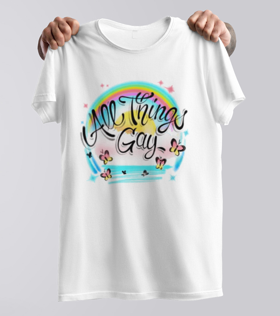 All Things Gay Rainbow Butterflies Festival Baby T-Shirt