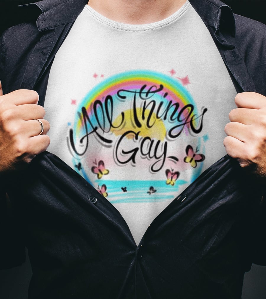 All Things Gay Rainbow Butterflies Festival Baby T-Shirt