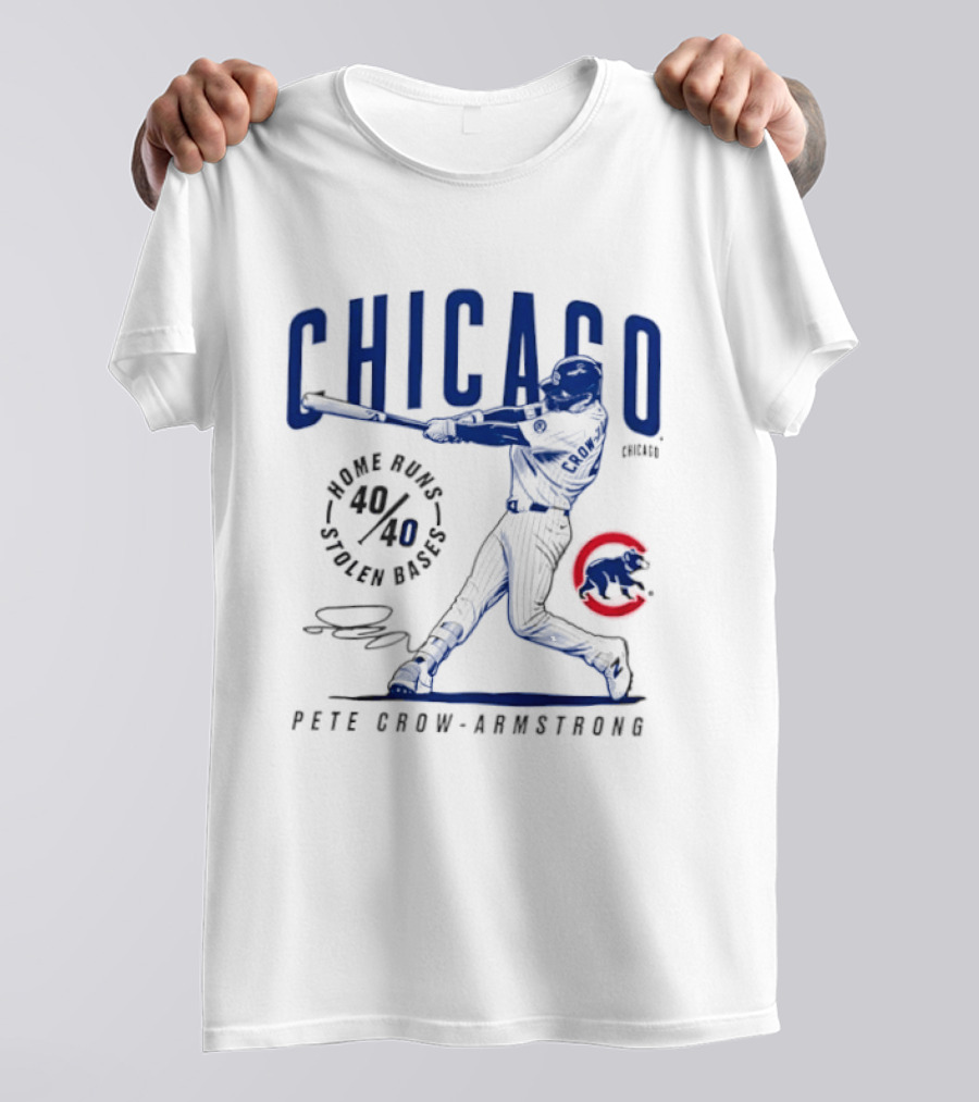 Chicago Cubs Home Runs Stolen Bases Pete Crow Armstrong 40.40 Legacy T-Shirt