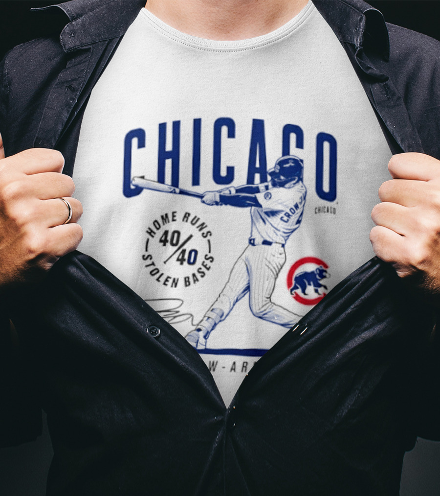 Chicago Cubs Home Runs Stolen Bases Pete Crow Armstrong 40.40 Legacy T-Shirt