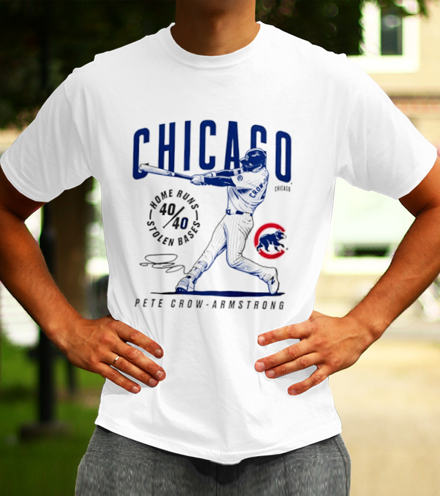Chicago Cubs Home Runs Stolen Bases Pete Crow Armstrong 40.40 Legacy T-Shirt