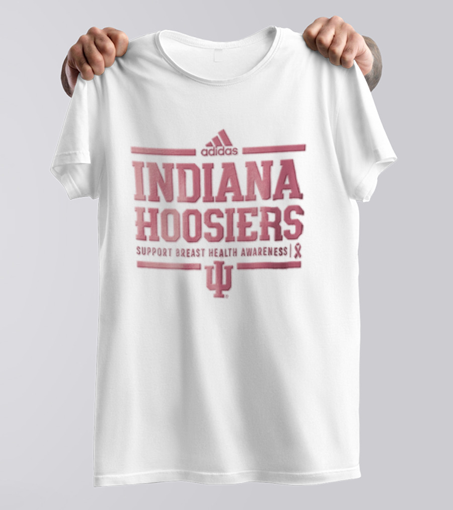 Indiana Hoosiers Support Breast Health Awareness Adidas IU T-Shirt