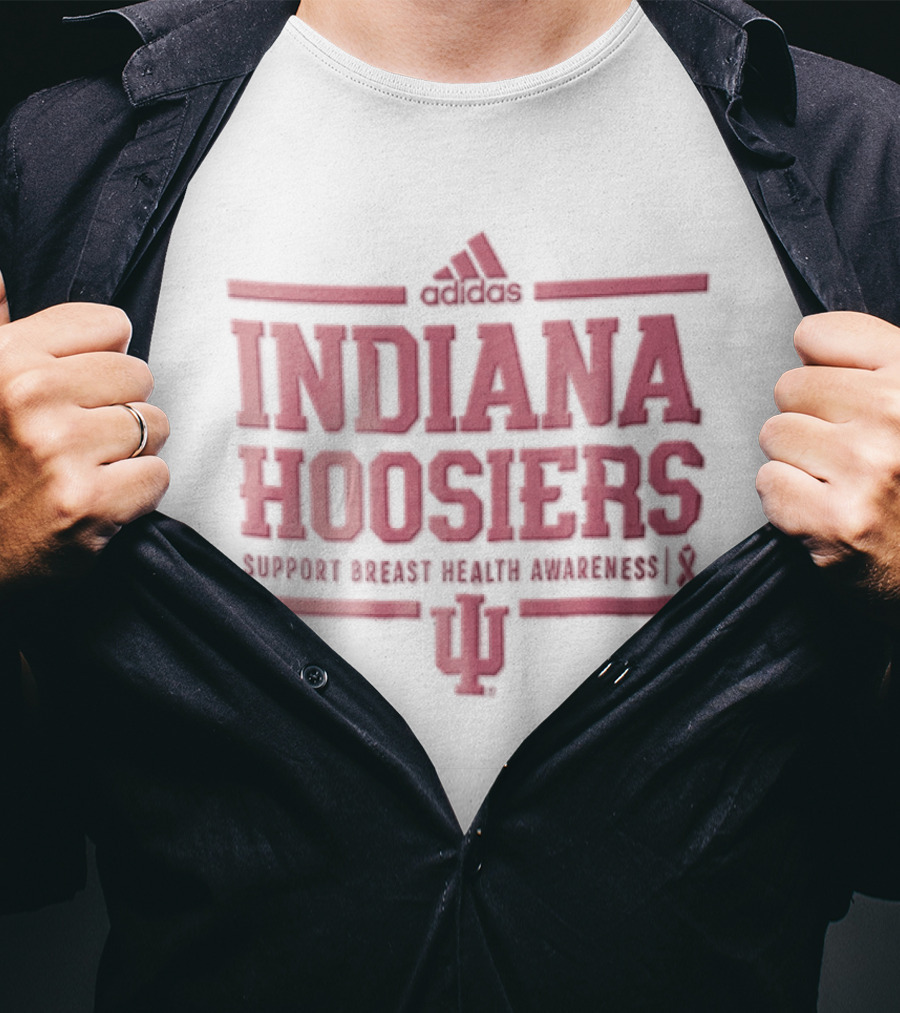 Indiana Hoosiers Support Breast Health Awareness Adidas IU T-Shirt