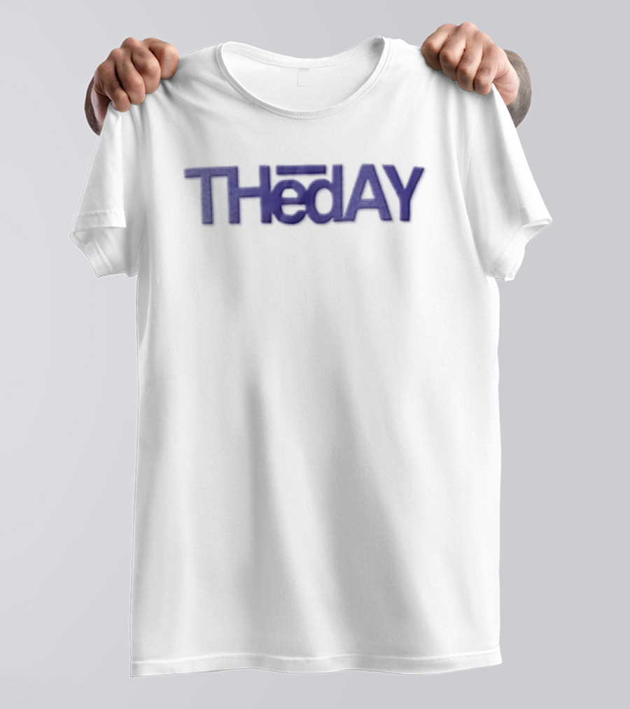 Theday Blue On Fabric T-Shirt
